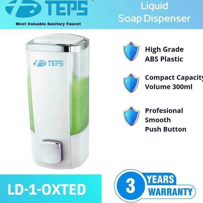 TERBARU - TEPS LDW-1 OXTED Tempat Sabun Cair 300ml ABS Superior Minimalis Praktis Garansi 5 Tahun No