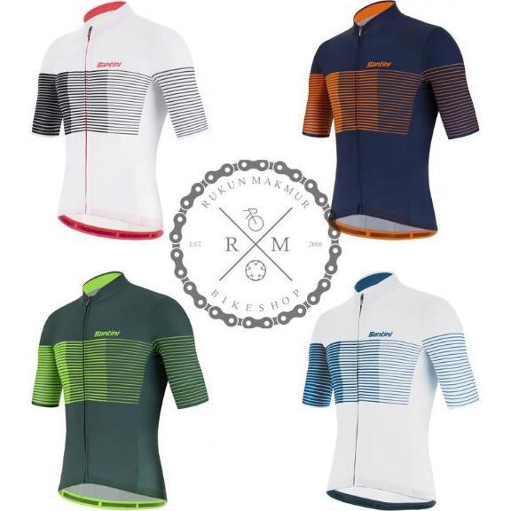 Santini Tono Freccia Men Road Cycling Jersey Slim Fit Cut - Baju Sepeda Balap Roadbike Pria
