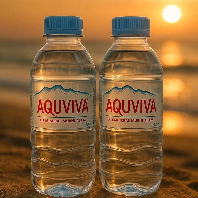 Air Mineral Aquviva Botol 250ml 1 Pack Isi 24 Botol Cocok untuk Hidangan Tamu, Hajatan/Pesta dan Bek