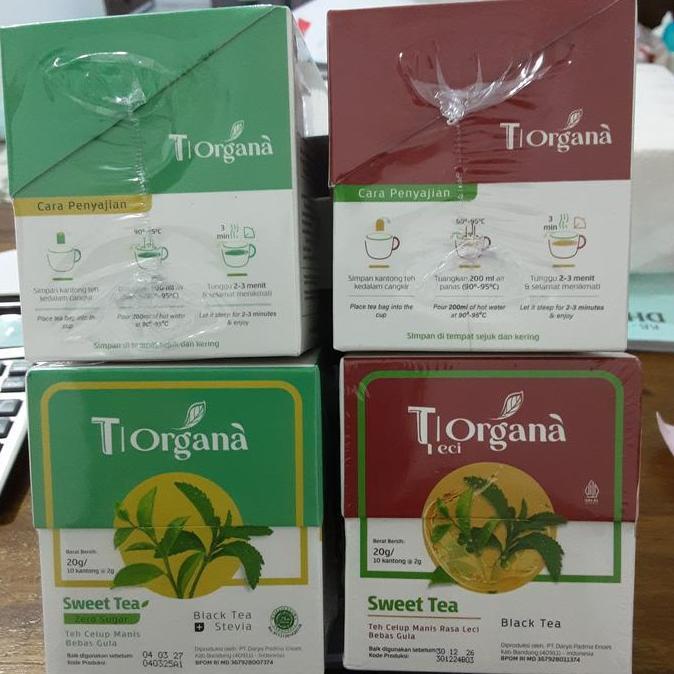T ORGANA ORIGINAL WITH STEVIA - T ORGANA RASA LECI - SWEET TEA ZERO SUGAR BEBAS GULA - TEH HITAM PRE