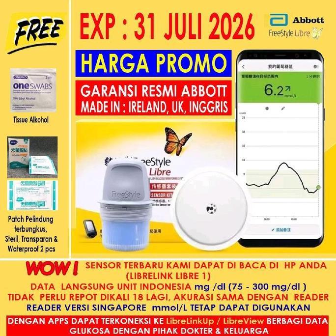 FreeStyle Libre Sensor Jaminan 1000% ORI dari Abbott - Termurah