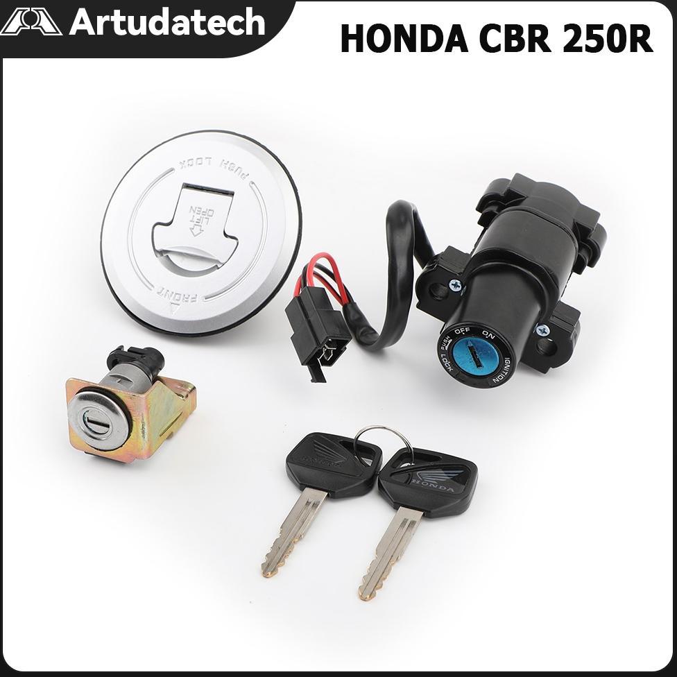 Tutup tangki Honda CBR 250R CBR300R CBR250RA CBR300RA 35010-KYJ-900 Kunci kontak set+Kunci jok set