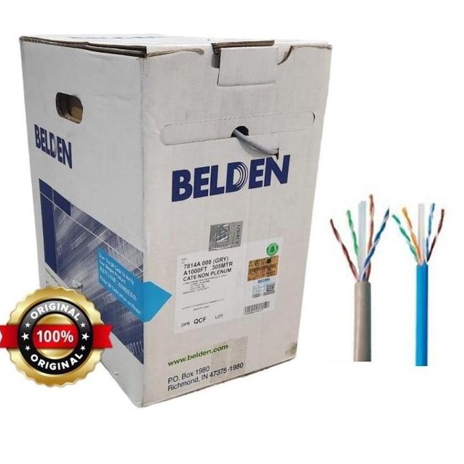 Deepflip- Belden 7814A Kabel Cable Lan Jaringan Network Utp Indoor Cat 6 Cat 6E Cat6E Cat6 Di Jamin 