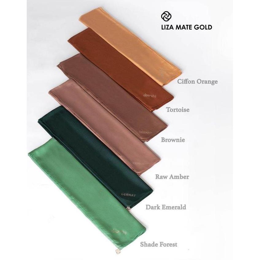 DB240 - HIJAB LIZA ABU PINK KUNING COKELAT MATTE LOGO BARU BY DEENAY VOAL PREMIUM POLOS KERUDUNG SEG