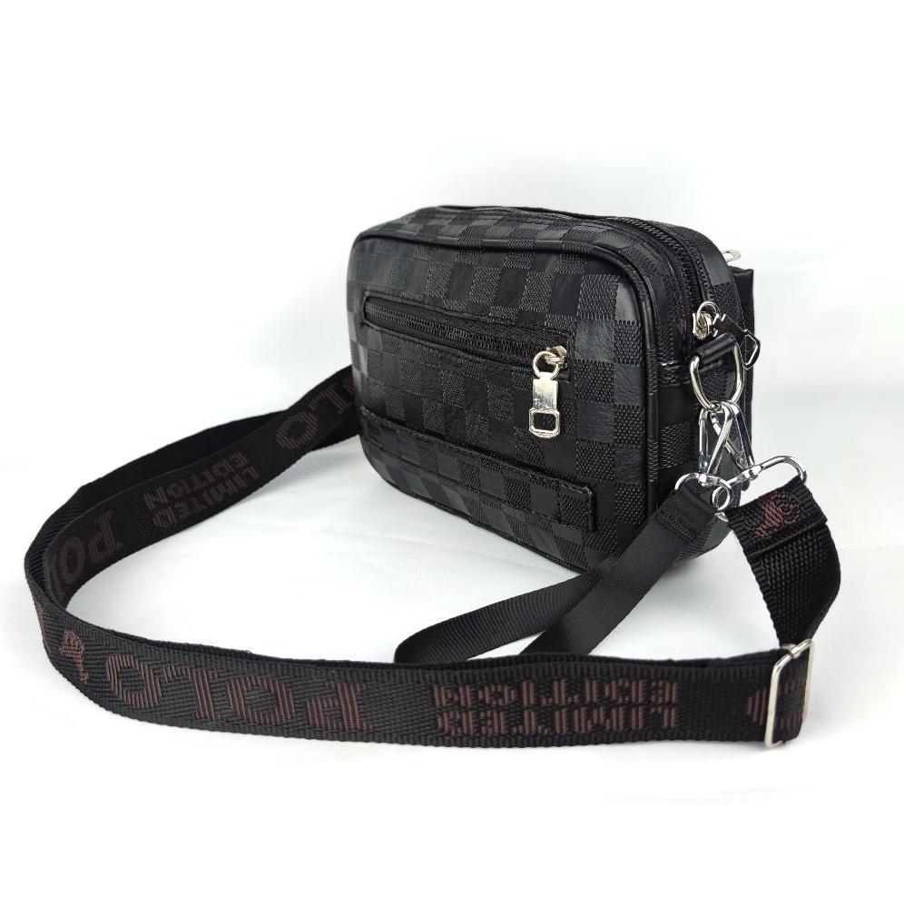 DISKON TAS SELEMPANG PRIA WANITA KULIT PU POLO AMSTAR HANDBAG