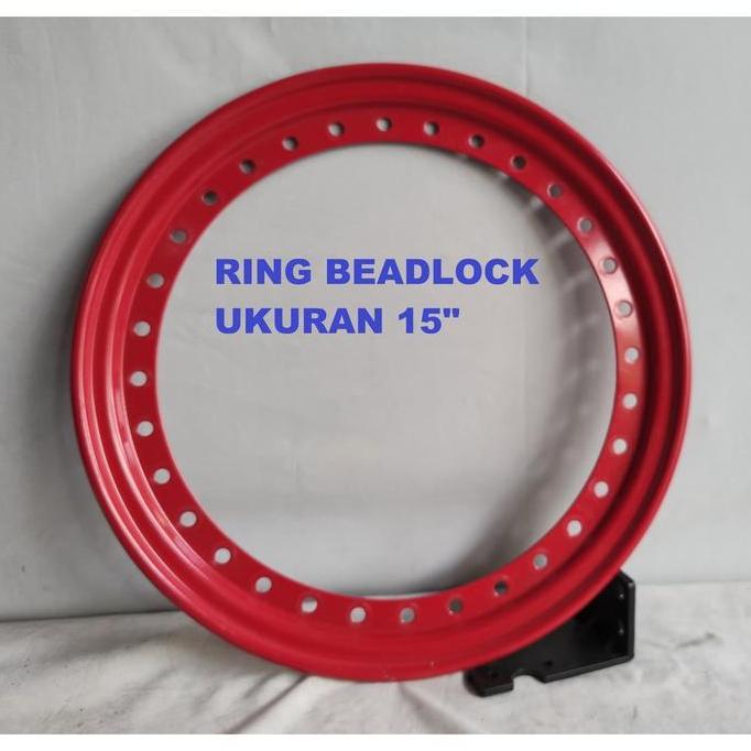 RING VELG BEADLOCK STEEL / BESI UKURAN 15 INCI RED / MERAH ( Beadlock 15 Red )