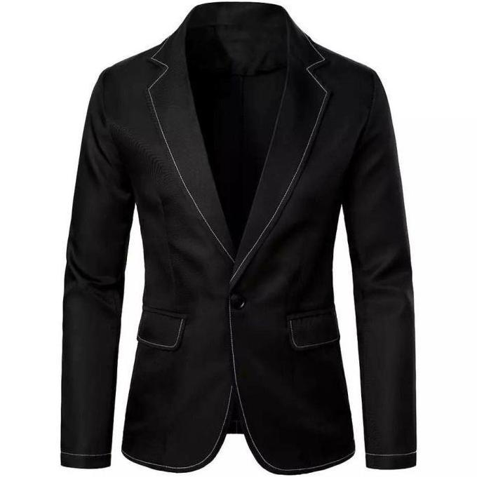 [NEW ARRIVAL] / Baju Blazer Pria Casual Keren Korea Jas Cowok Katun Strecth Man Distro Fit Slim Kant