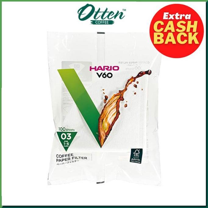 NEW Hario VCF-03-100W Paper Filter - White -