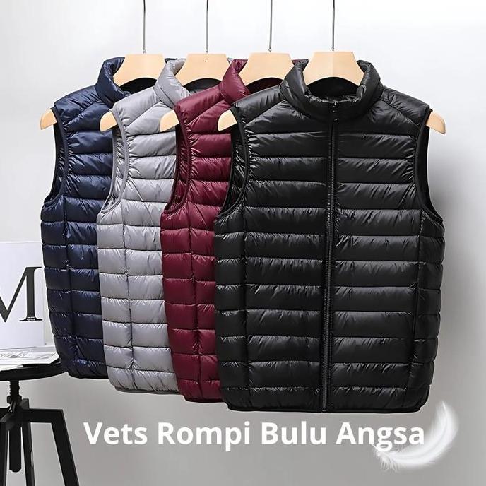 [NEW ARRIVAL] / Down Vest Pria Wanita Rompi  Bulu Angsa Asli Outdoor Casual Anti Dingin Super Ringan