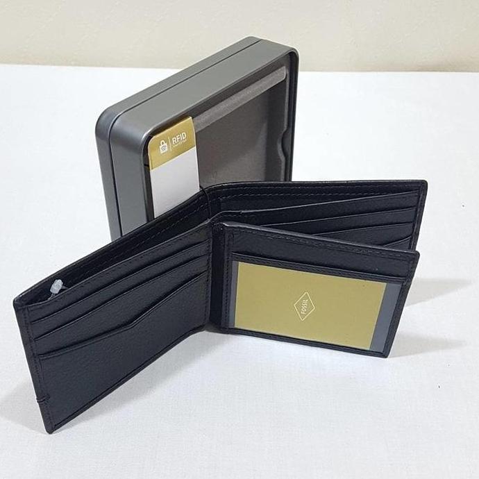 DOMPET PRIA FOSSIL ORINAL - FOSSIL BROOKS WALLET BLACK