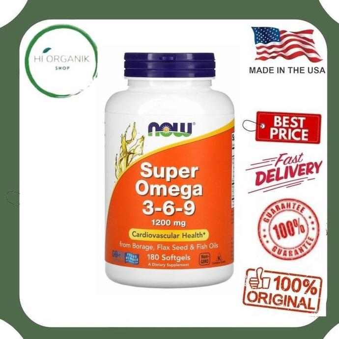 Now Foods Super Omega 369 3-6-9 1200 mg 180 Soft cardiovascular health