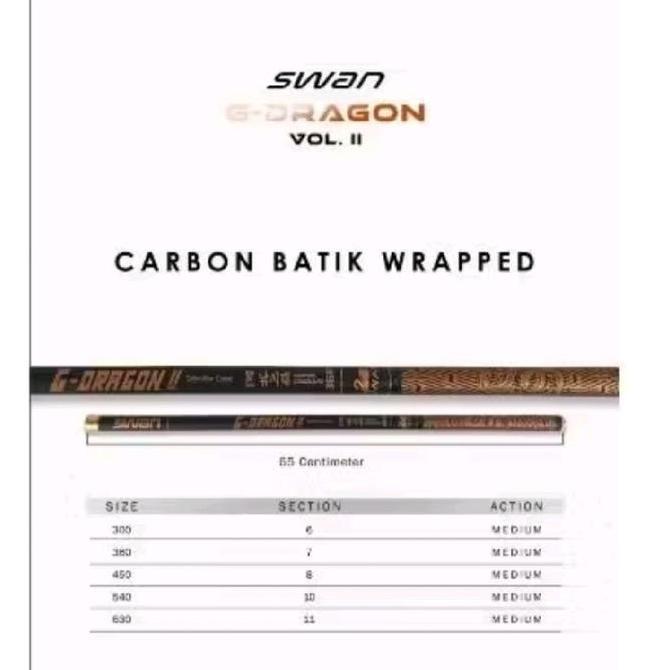 Joran Tegek Swan G-Dragon Vol. II 360 cm, 450 cm, 640 cm & 630 cm (TERBAIK) (TERBARU) (TERMURAH)