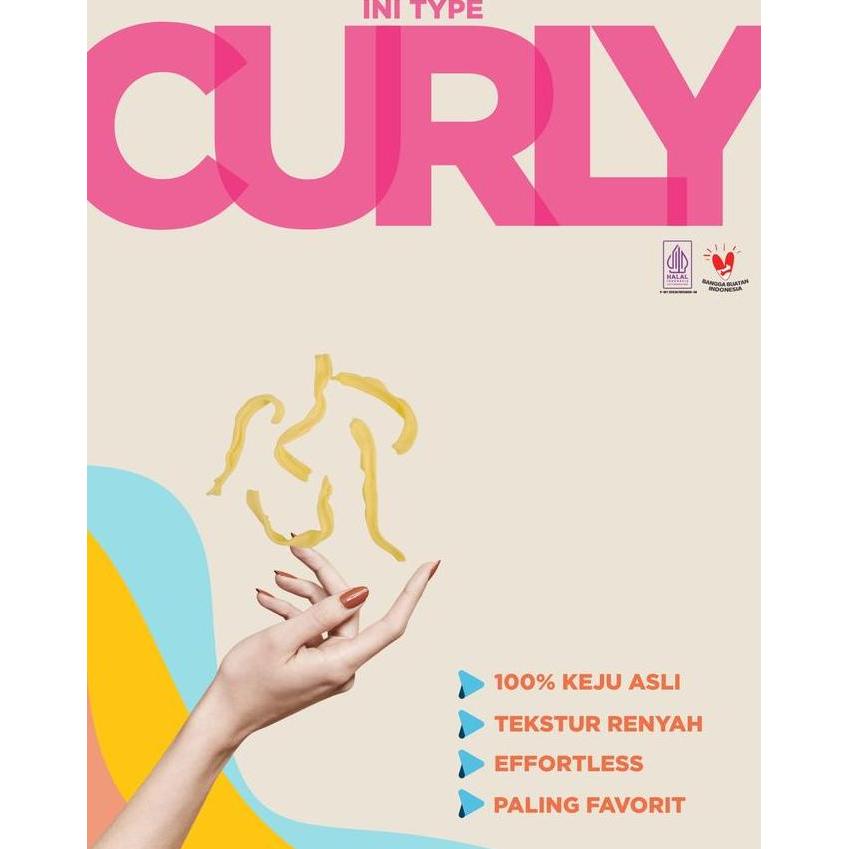 CURLY - Gabus Keju "Tante Rambut Roll" Premium Cheesestick Telor Gabus