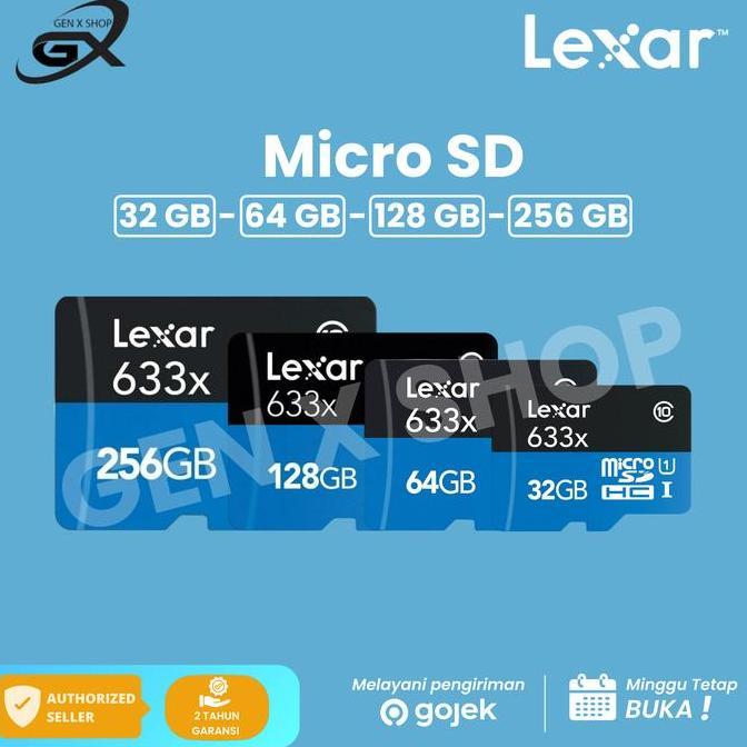 NEW Lexar Micro SD High-Performance 633x 32GB - 64GB - 128GB - 256GB