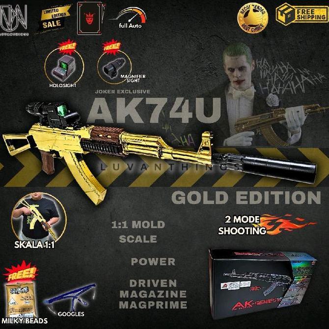 Luvanthings Water Gel Blaster AK74 U Hobby Version 1:1 - Electric Gel Blaster AK Blowback WeiHui (TE