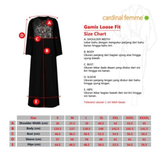 Cardinal Gamis Loose Fit Wanita D0054AD