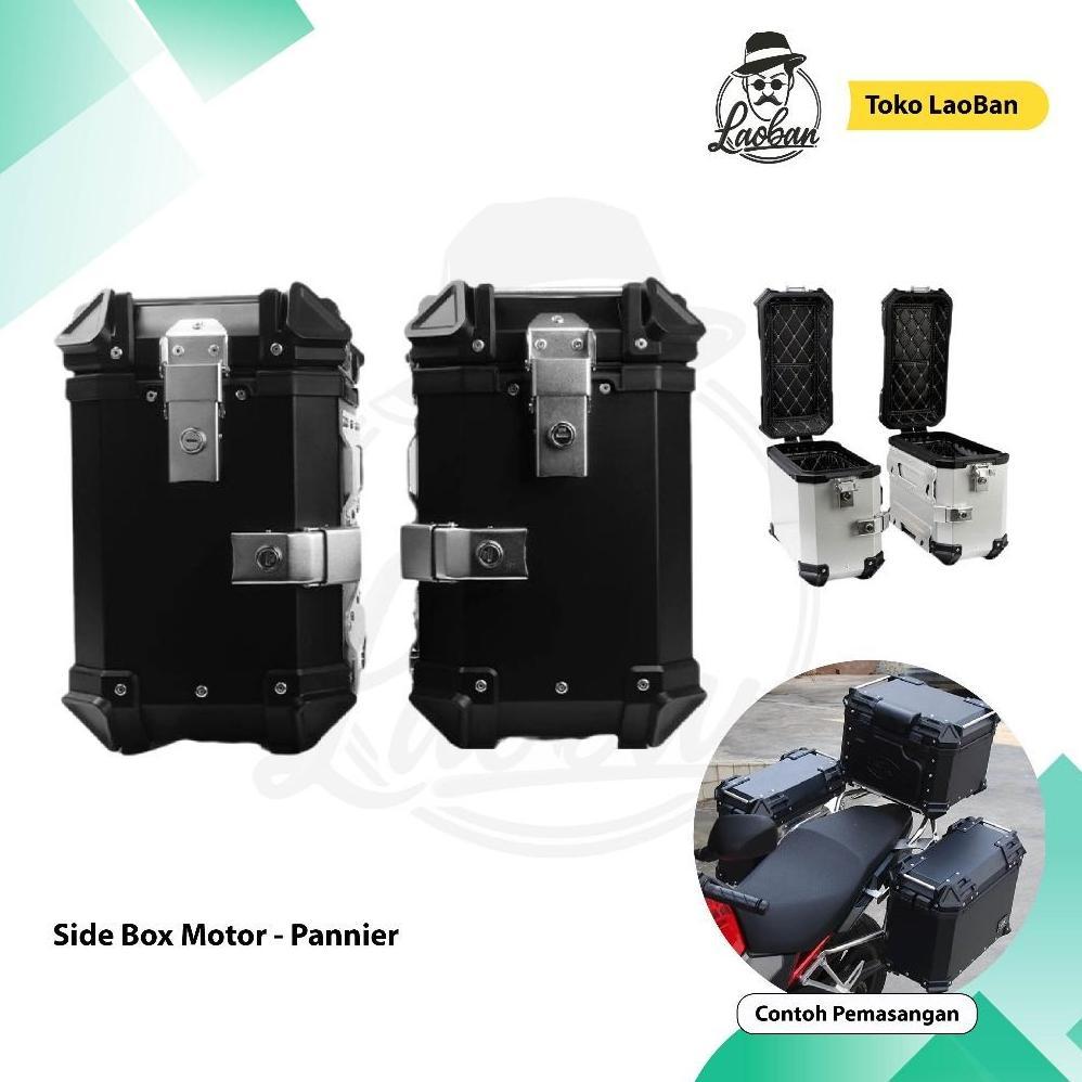 Side Box Motor Aluminium Pannier - Box Samping Motor
