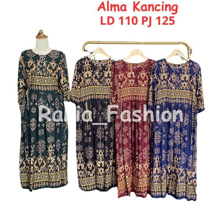 Daster Rania Fashion motif  ALMA KANCING Viral Terbaru