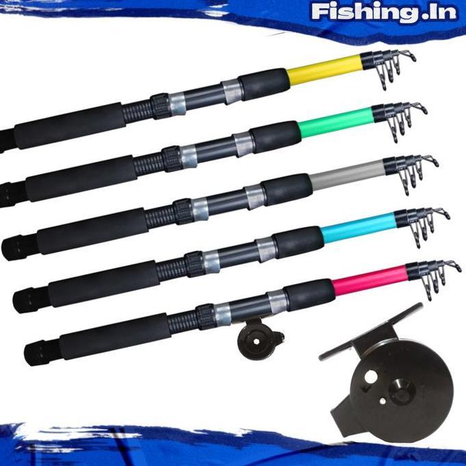 Sepaket Joran Antena dan Reel Tokos Hitam Murah Ring Mancing Pancing (TERBAIK) (TERBARU) (TERMURAH)