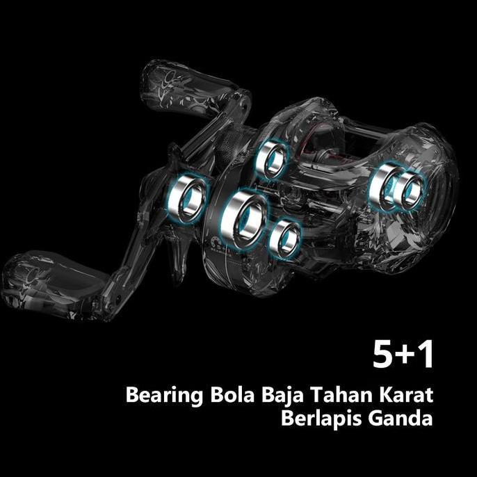 KastKing Max Steel Baitcasting Reel Pancing Long Casting, Gear Ratio: 7.1:1, Max Drag: 7KG Roda Ikan