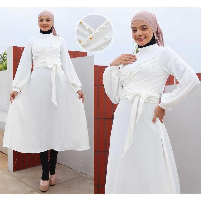 Baju Long Tunik Variasi Mutiara /Long Tunik Wanita