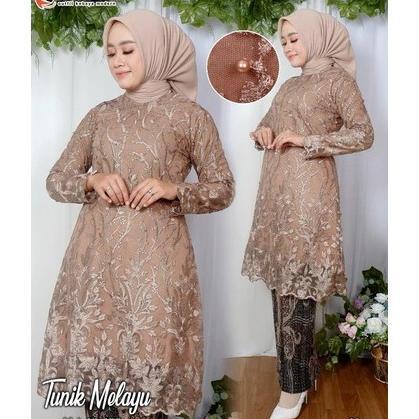 Atasan Kebaya Brukat Tunik Kurung Tile / Atasan KebayaTunik Tile / Kebaya Modern / Kebaya Kondangan