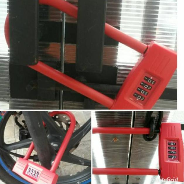 GEMBOK MOTOR ANTI MALING PELENGKAP ALARM. PAKAI PASWORD PIN. GEMBOK PAGAR PASWORD