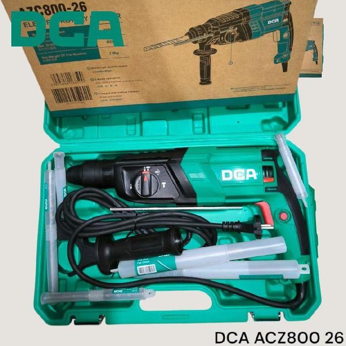 DCA ACZ800 26 Rotary Hammer DCA 26mm Hammer Drill Bor Bobok 3 Fungsi Bor Tembok