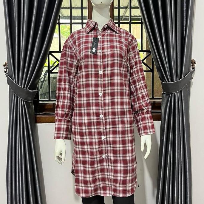 Tunik wanita motif kotak Ld 110-120