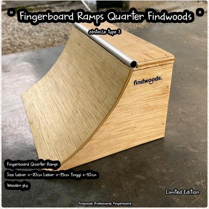 Fingerboard Obstacle Ramps Quarter Findwoods Wooden (TERBAIK) (TERBARU) (TERMURAH)