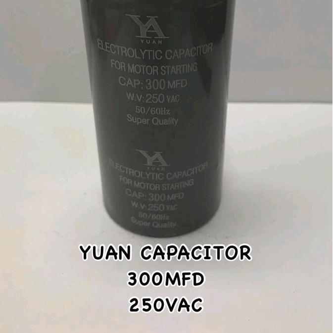 Yuan Capacitor kapasitor 300 UF micro 250Volt CAPACITOR CD60 250V PROMO
