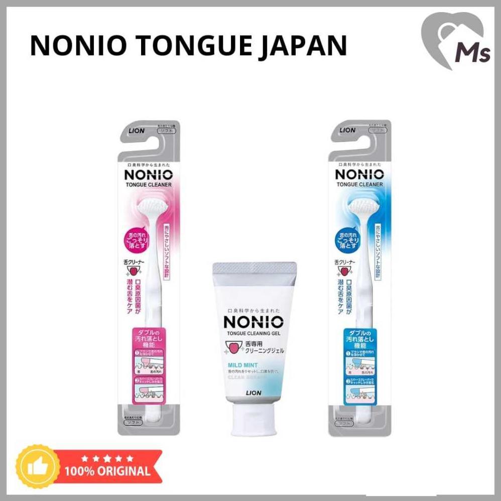Nonio tongue cleaner gel brush-Sikat gel pembersih lidah japan