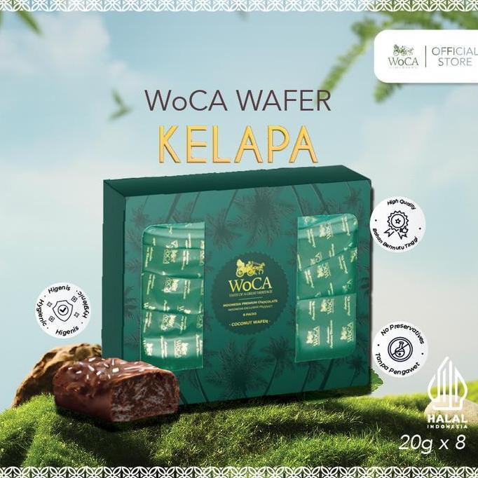 WoCA Wafer Coklat Premium Coconut Chocolate