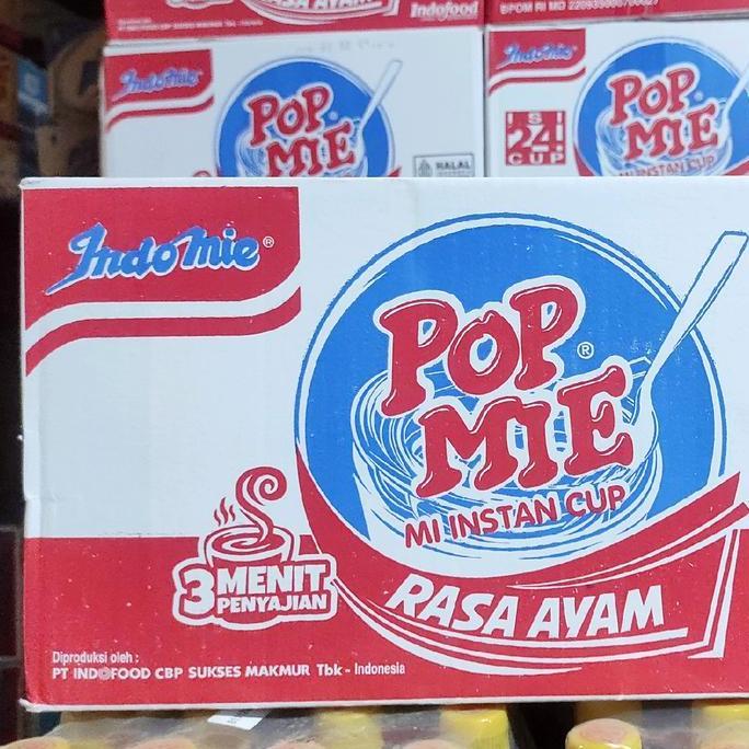Pop Mie Rasa Ayam 1 dus isi 24 pcs Noodles Instan indomie kuah Cup Food AS