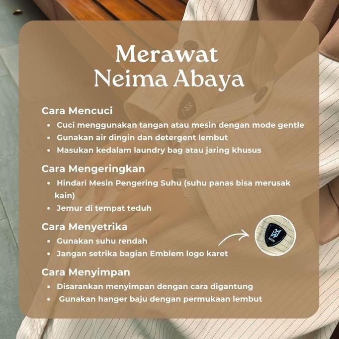 NEIMA STRIP Abaya Material Semi Wool Premium Desain By Nisin Hijab Official