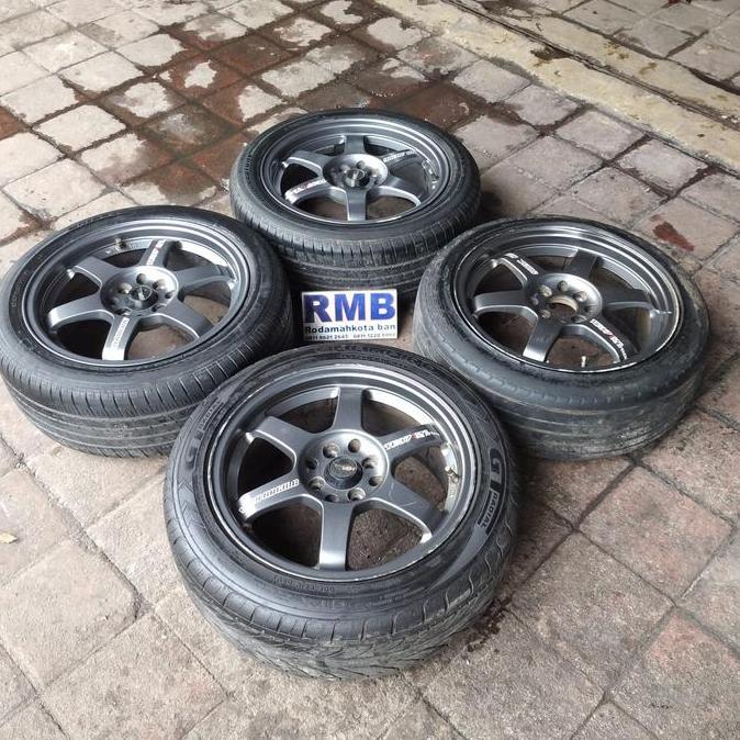 Terlaris Velg Mobil Bekas Te37 Ring 17 Pcd 4X100/ 114 + Ban 3 Untuk Xenia, Jaz
