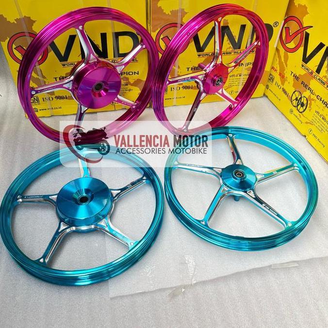 Terlaris Vnd Ori Velg Racing Ak 55 Ring 17 Vario 125/150 Beat Scoopy Genio Front 17-140 Rear 17-160