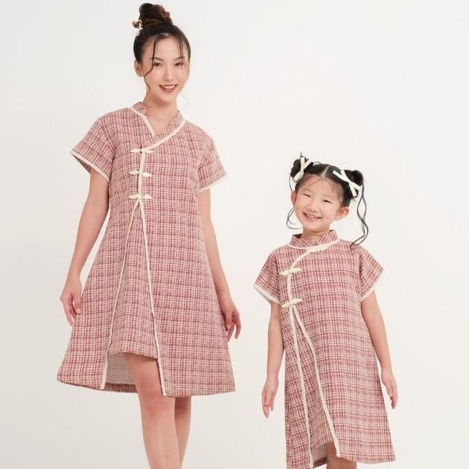 Premium Ziel Kids - Ningning Dress | Cheongsam | Couple Mom & Girl