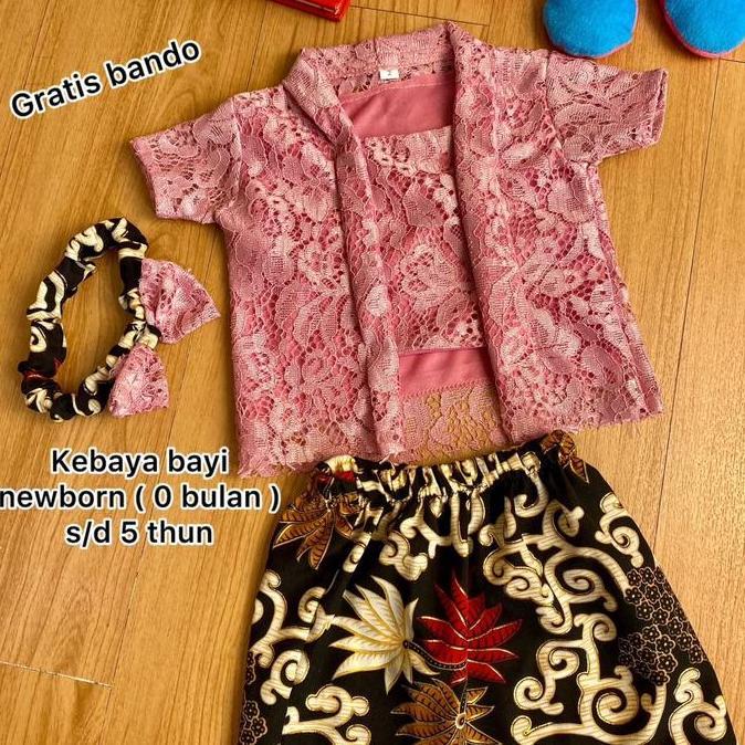 Sale Kebaya Bayi New Born 0 Bulan - 5 Tahun Free Bando Stelan Kebaya Bayi Dan Anak Span Pendek Furin