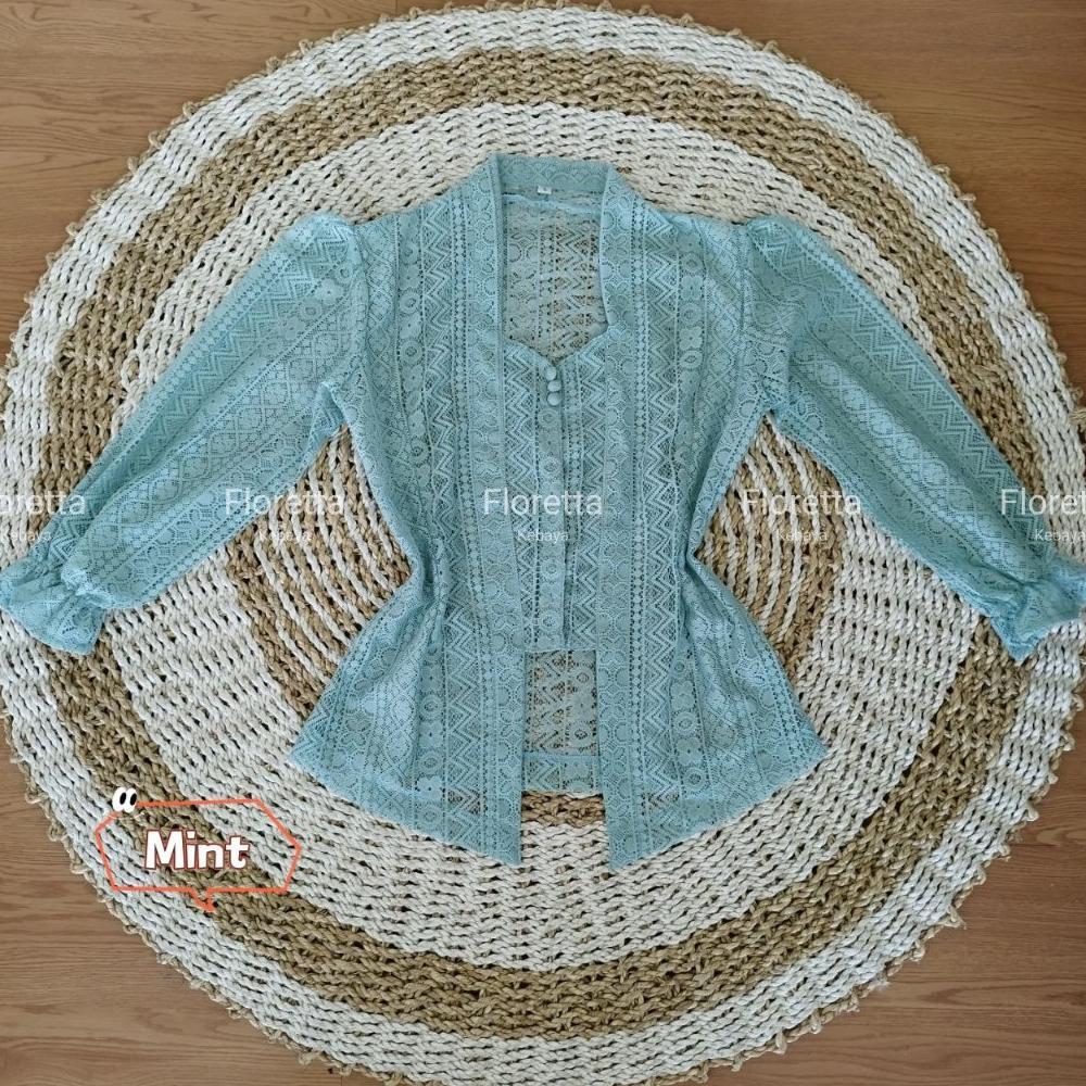 NEW (HANYA KEBAYA) Baju Kebaya Brokat Malika Bet Pecah Lengan Kerut Bali Wisuda Modern Murah