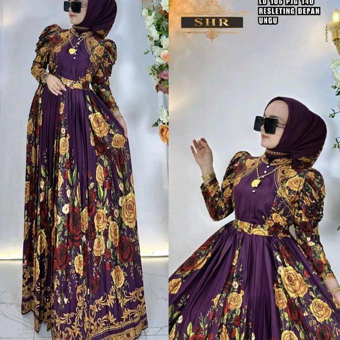 NEWREADY MAXI DRESS RATU MAWAR 100%ORI SHR