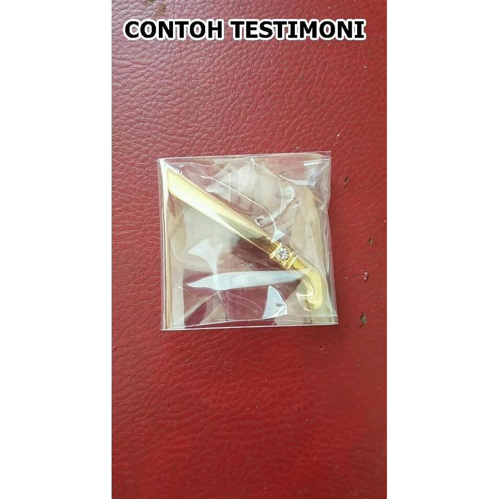 DR369 >> Bros pin bentuk golok gold Aksesoris kopiah peci hiasan tambahan baju