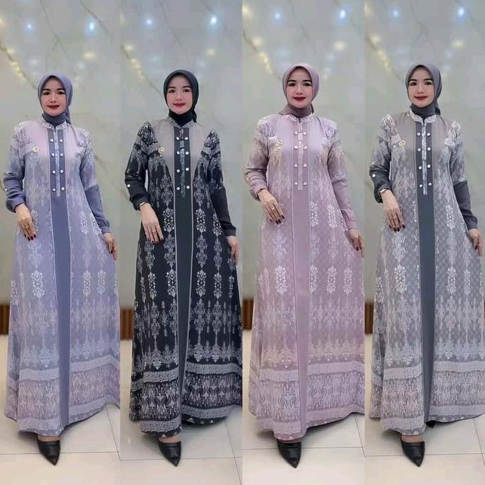 Elvara Dress  Gamis simple dan elegan