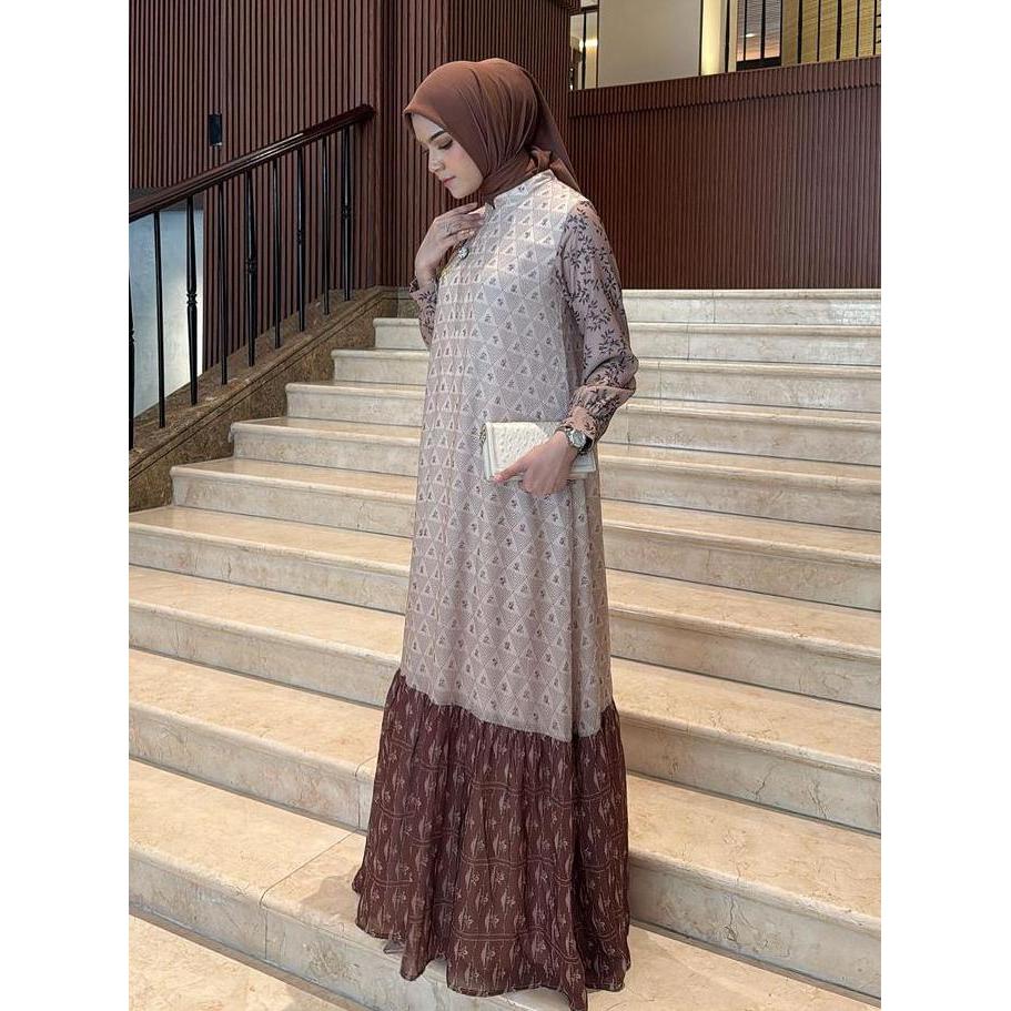Javina_Official - HANNA DRESS Gamis  Muslim  Wanita CANTIK