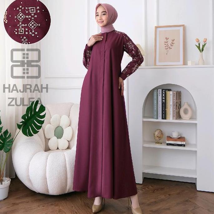 GAMIS MUSLIM TERBARU HAJRAH ZULFA || GAMIS KATUN  TOYOBO PREMIUM || GAMIS KATUN BORDIR || DRESS TOYO