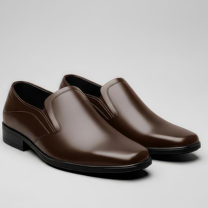 PAULMAY - Sepatu Formal Pria Milan 78 Shoes Pantofel Hitam Kerja Karet