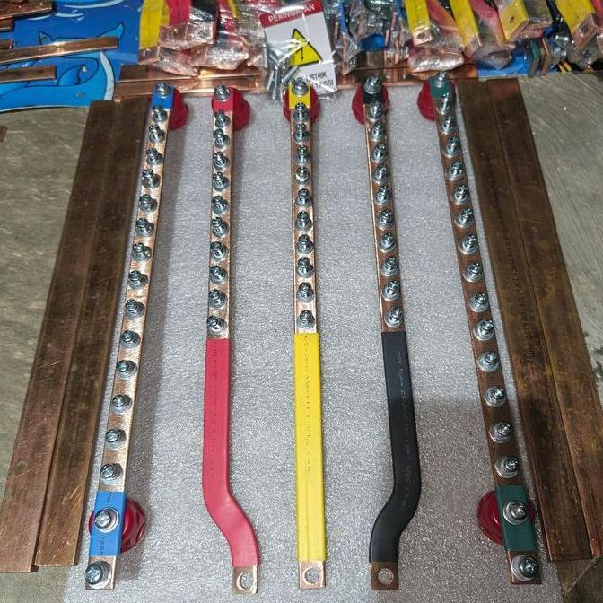BUSBAR 315 RSTN + GROUND PANJANG 35CM UNTUK MCCB 30A/100A