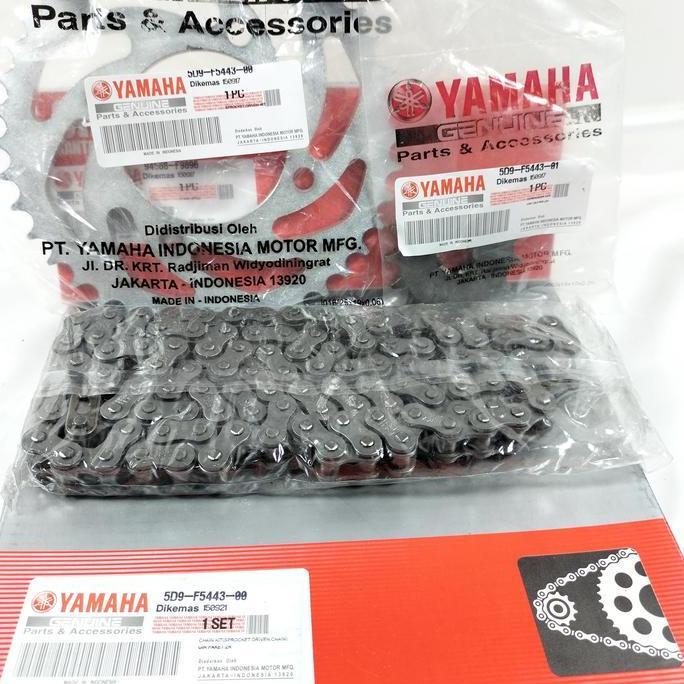 GEAR SET KOMPLIT JUPITER Z1 , JUPITER ROBOT, VEGA ZR NEW KODE 5D9 gir motor motorcycle rantai