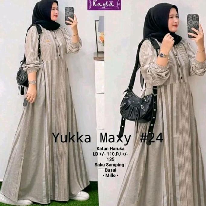 Limited Gamis Yuka Maxy #27 Katun Haruka Gamis Muslim