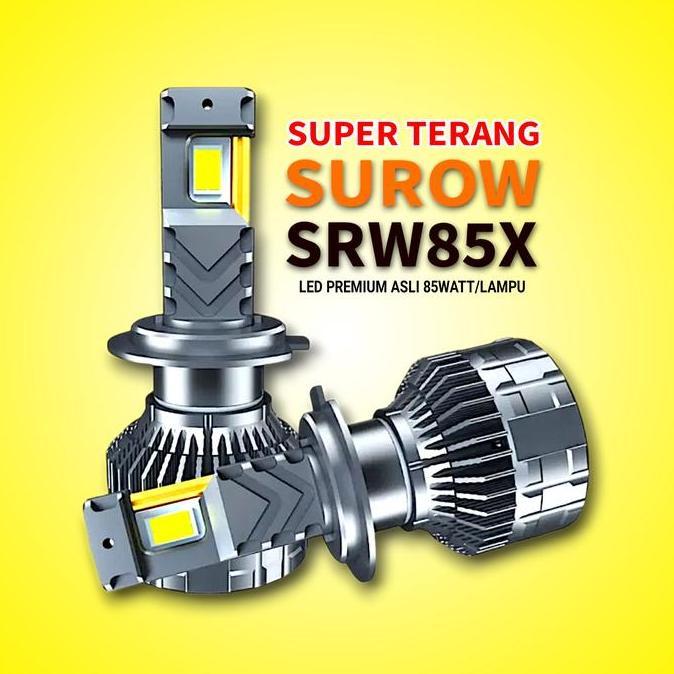 LAMPU LED MOBIL SUROW SRW85X SUPER TERANG H4 H11 H16 H8 H9 HB3 HB4 H7 H1 H27 HIR2 9005 9006 9012